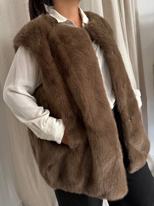 Gilet Moka fausse-fourrure