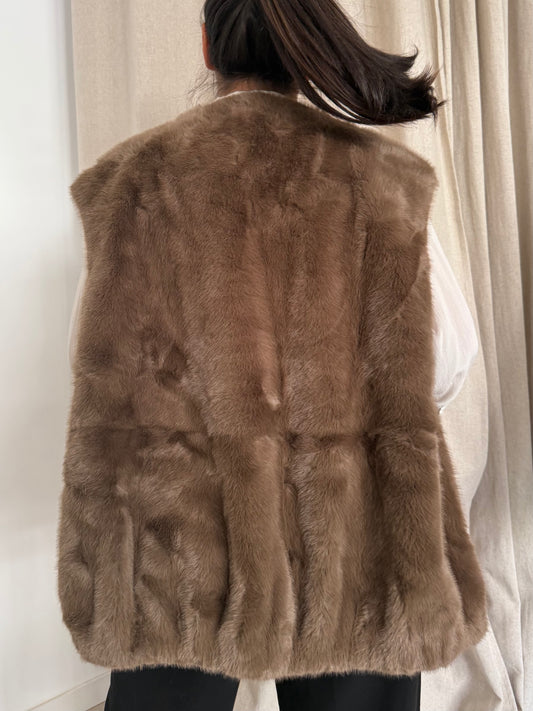 Gilet Moka fausse-fourrure